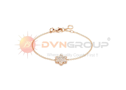 Rose Gold Plated CZ Star Bracelet